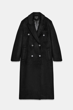 EXTRA LONG WOOL BLEND COAT - Zara фото 3