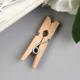 Цена за 2 шт. Декор для творчества дерево «Прищепка» (набор 40 шт.) 2.5×0.8 см