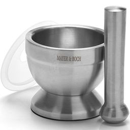 27439 Ступка нержавейка с силиконов.крышкой 250мл МВ (х18) - Mayer&boch фото 3