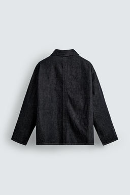 RELAXED FIT DENIM OVERSHIRT - Zara фото 8