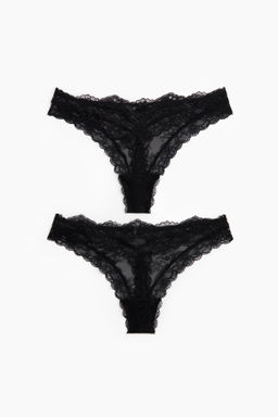 Pack de 2 bragas thong de encaje - H&m фото 2