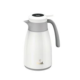 Термос-чайник с датчиком температуры со стеклянной колбой 1000 мл, цвет: белый/серый (R-38/100) /RASHEL/