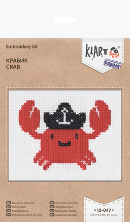 Klart набор для вышивания 12-047 Крабик 11.5 х 9.5 см