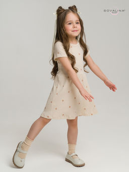 Платье Лето лапша кофейные сердечки