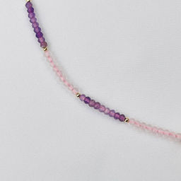 Колье из Аметиста и Розового кварца