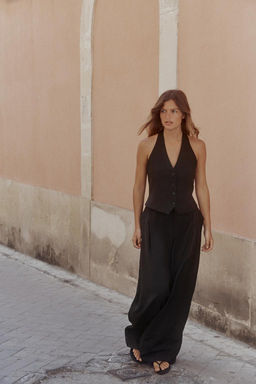 HALTER TIE WAISTCOAT TOP - Zara фото 4