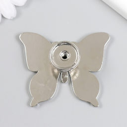 Ручка для шкатулки металл Бабочка, серебро, 5.2?6.3 см