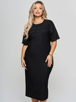 Платье  из трикотажа гофре