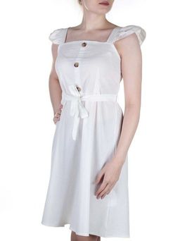 826 Платье хлопковое с поясом Fashion