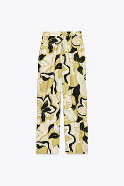 PRINTED WIDE-LEG TROUSERS - Zara фото 6