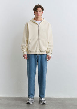 Mavi Patch Logo Fermuarl? Ekru Sweatshirt  фото 2