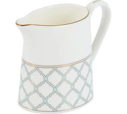 42866 GIPFEL Молочник AURORA 200 мл. Материал: костяной фарфор. Цвет: белый с голубым.