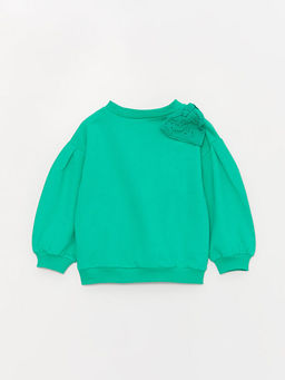 Bisiklet Yaka Fiyonk Detayl? Uzun Kollu K?z Bebek Sweatshirt - Waikiki фото 3