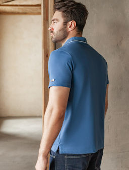 Футболка-поло из фактурного трикотажа - Vilatte фото 4