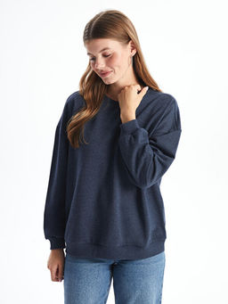 Bisiklet Yaka Oversize Kad?n Sweatshirt