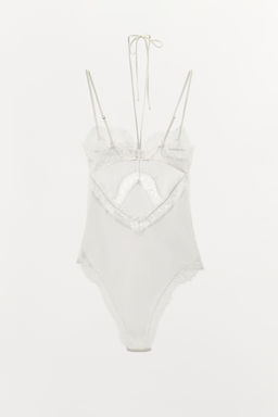 BODY SEDA ENCAJE / Crudo claro - Zara фото 6