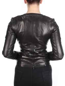 330 DARK BROWN Куртка кожаная женская - Фабричный китай фото 5