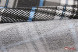 Фланель "Крупная серо-голубая клетка", ш.1.5м, хлопок-100%, 175гр/м.кв