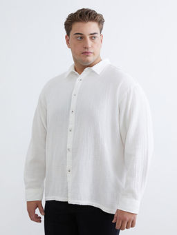 B?y?k Beden Rahat Kal?p Uzun Kollu M?slin Erkek G?mlek