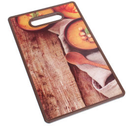 Цена за 2 шт. Доска разделочная пластиковая 37*23см "Тыквенный супчик"