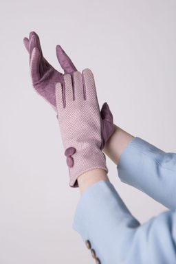 Перчатки из полиэстера в елочку