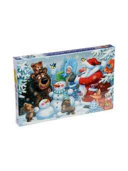 Цена за 2 шт. Макси пазл 24 эл. "Новогодняя полянка"