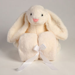 Мягкая игрушка с пледом Зайка, белая - Milo toys фото 2