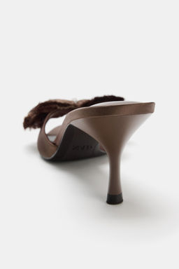 ZAPATO TAC?N EFECTO SATINADO / Marr?n Chocolate - Zara фото 7