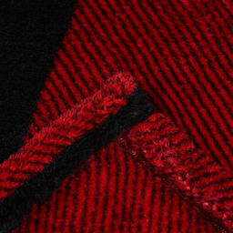 Плед «Этель. Клетка чёрно-красный», 200×220 см, корал-флис 220 г/м²