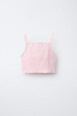 CAMISA Y TOP RAYAS FLORES LENTEJUELAS / Rosa pastel - Zara фото 10