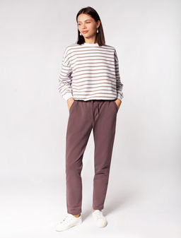 VILATTE / Брюки из футера-двухнитки с премиальной фурнитурой  фото 5