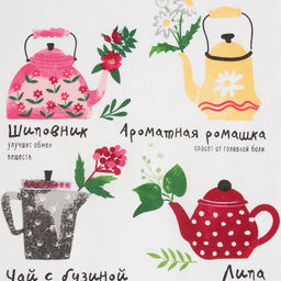 Цена за 2 шт. Полотенце кухонное Травяные чаи 35?60 см