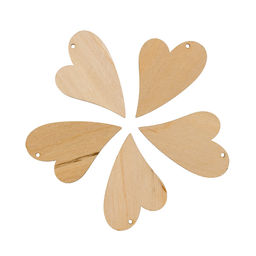 Заготовка для декорирования Mr. Carving БА-34 Набор подвесок фанера 5 х 5 х 0.3 см Сердечки (5.5см) 5 шт