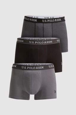 Erkek Siyah 3l_ Boxer Tak_m_