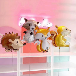 Цена за 3 шт. Воздушный шар фольгированный 18" «Лиса», фигура