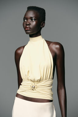 SUN GATHERED POLYAMIDE TOP - Zara фото 2