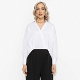 Рубашка хлопковая, На моих условиях (белая) - Charutti фото 11