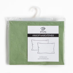 Комплект наволочек Этель, 50х70 см - 2 шт, зеленый, 100% хлопок, ранфорс  фото 11