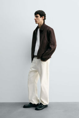 FAUX SUEDE REGULAR FIT JACKET - Zara фото 4