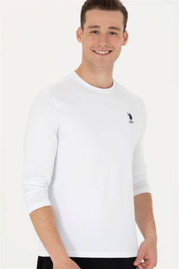 U. S. Polo Assn / Мужской белый базовый свитшот - U.s. polo assn фото 4