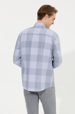 U. S. Polo Assn / Мужская серая рубашка в шотландскую клетку - U.s. polo assn фото 5