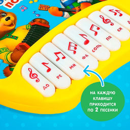 Музыкальная игрушка-пианино Терем-теремок, ионика, 16 весёлых песенок, работает от батареек - Zabiaka фото 3