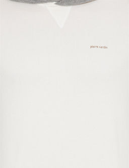 Ekru Slim Fit Kapi_onlu Triko Kazak - Pierre cardin фото 6