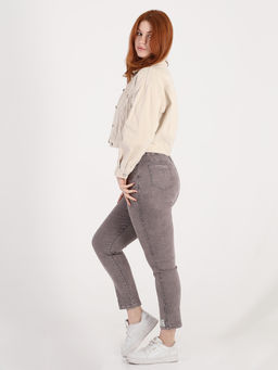 Облегающие джинсы цвета какао летние