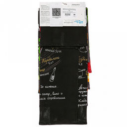 Полотенце кухонное 50х60см "Царь кухни", набор 3шт, рогожка, хлопок 171г/м2, на картоне, "Домашняя мода" (Россия)