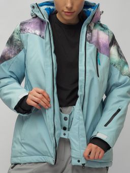 Горнолыжный костюм женский большого размера голубого цвета 02263Gl - Chunmai фото 14