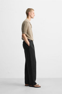 TEXTURED KNIT POLO SHIRT - Zara фото 4
