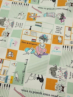 Интерьерный хлопок Котокафе, ш.1.48м, хлопок-100%, 230гр/м.кв