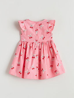 ?ilek Bask?l? F?rf?rl? K?z ?ocuk Poplin Elbise