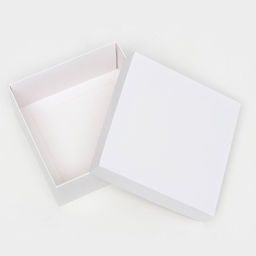Цена за 5 шт. Коробка подарочная складная, упаковка, крышка - дно, белая, 12×12×5 см